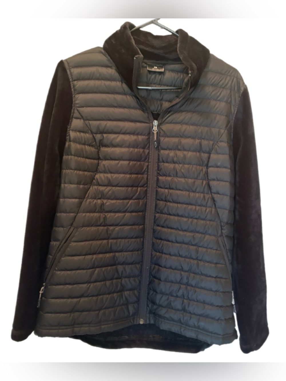 Women’s Quilted Black Hybrid Jacket